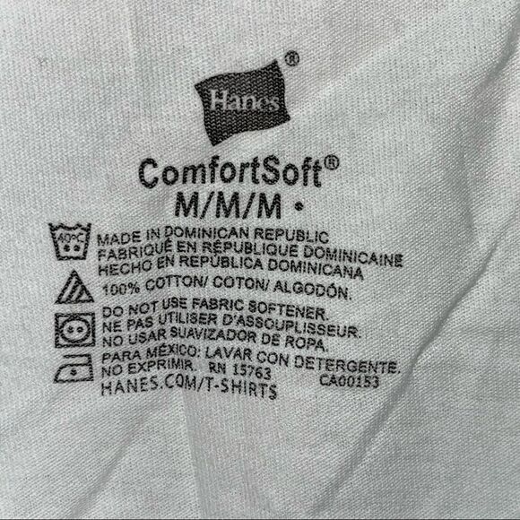 Hanes Men's Tagless Cotton V-Neck Undershirt Size Medium New Without Tags - Picture 5 of 5